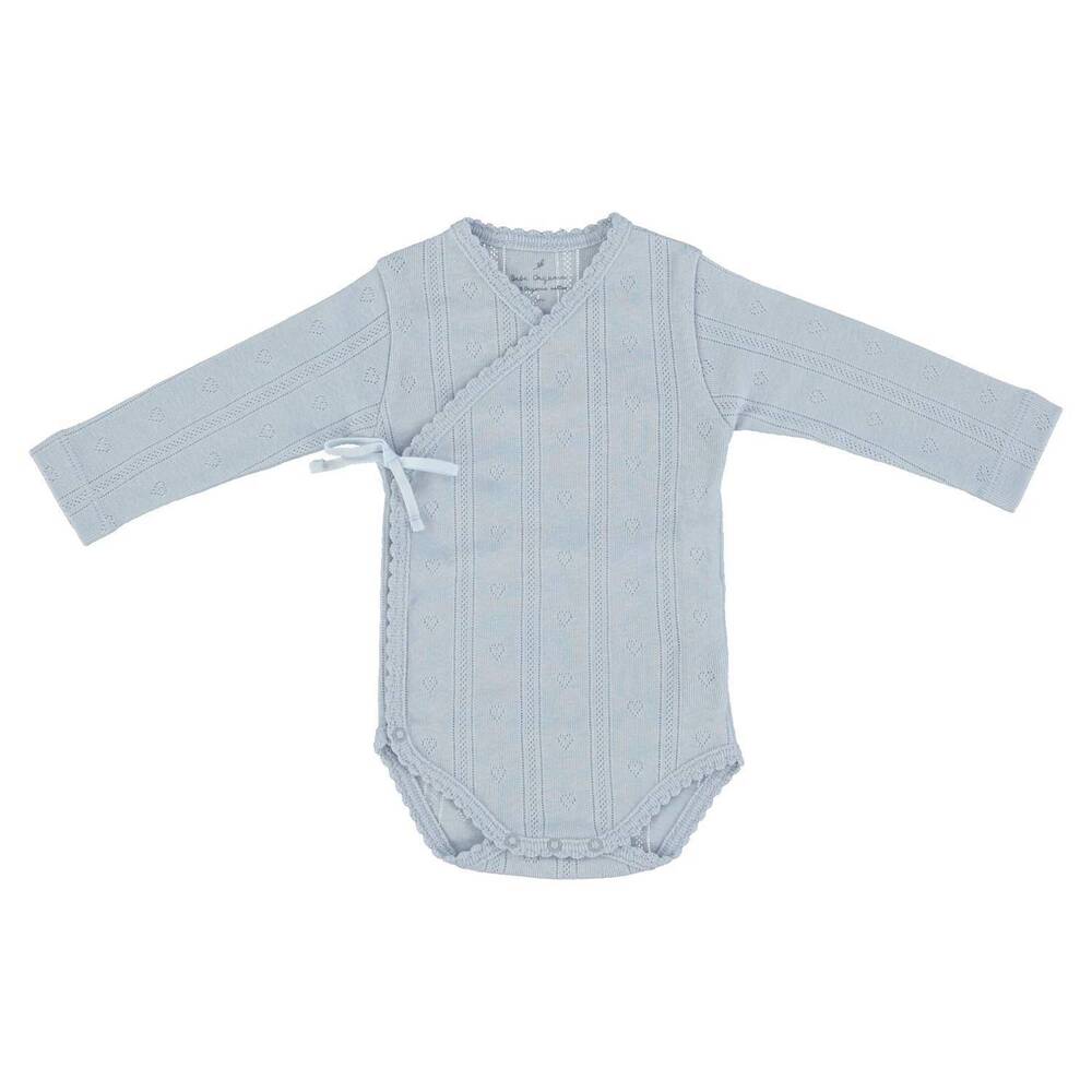 NEW BEBE ORGANIC girls wrap onesie in atlantic